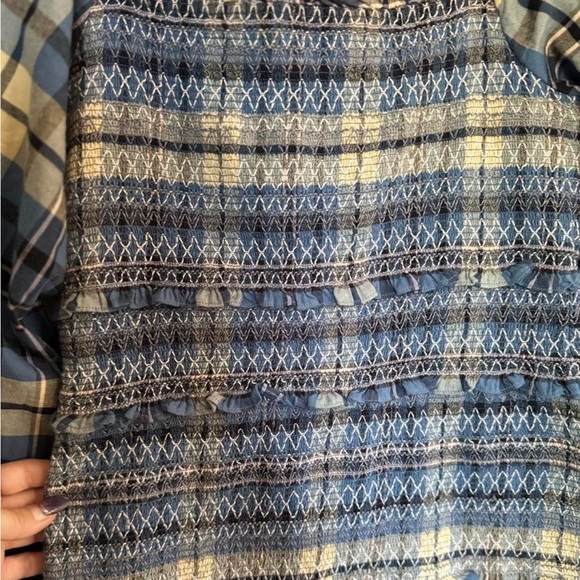 LoveShackFancy Blue Plaid Puff Sleeve Dress - Picture 5 of 9